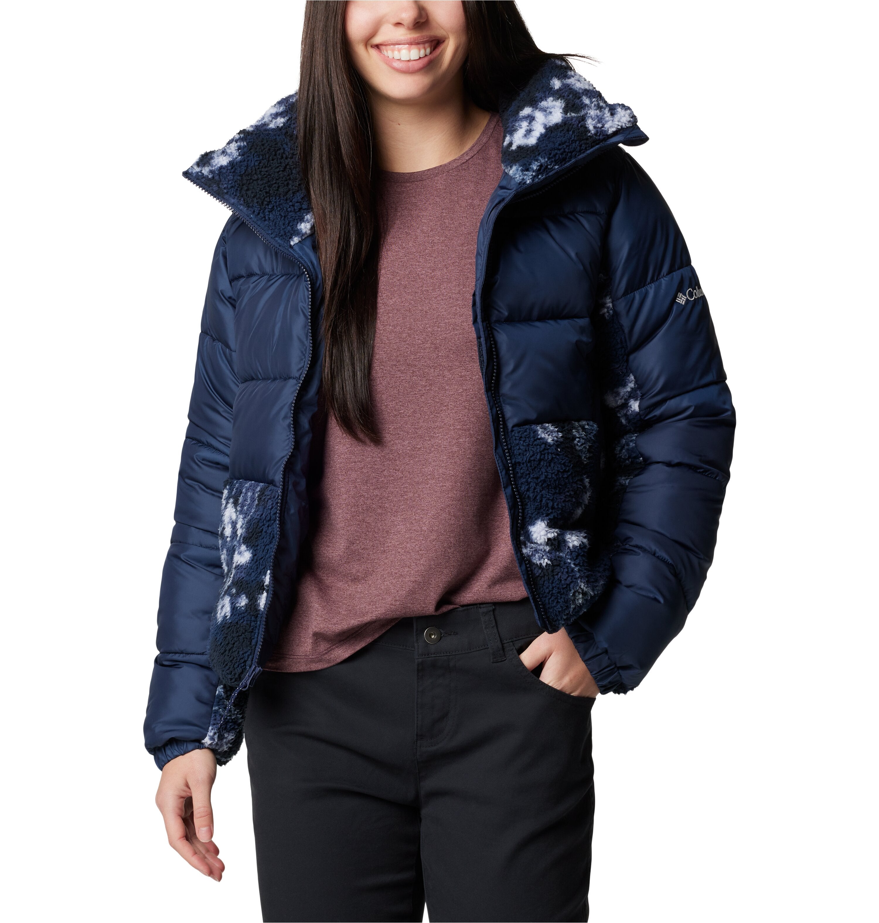 CHAMARRA MUJER COLUMBIA | LEADBETTER POINT II PRINT SHERPA HYBRID