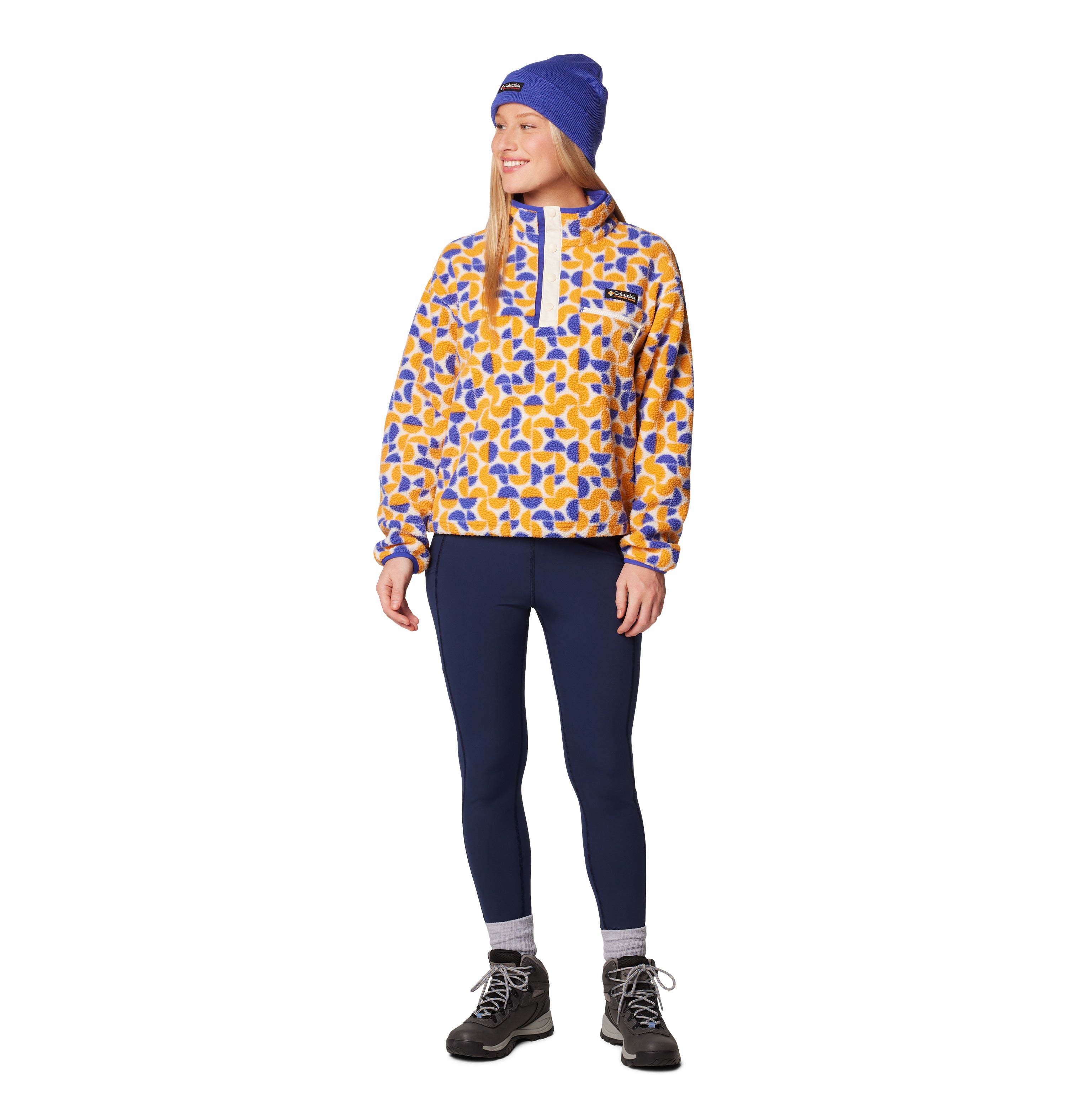 SUDADERA MUJER COLUMBIA | HELVETIA II PRINTED CROPPED HALF SNAP