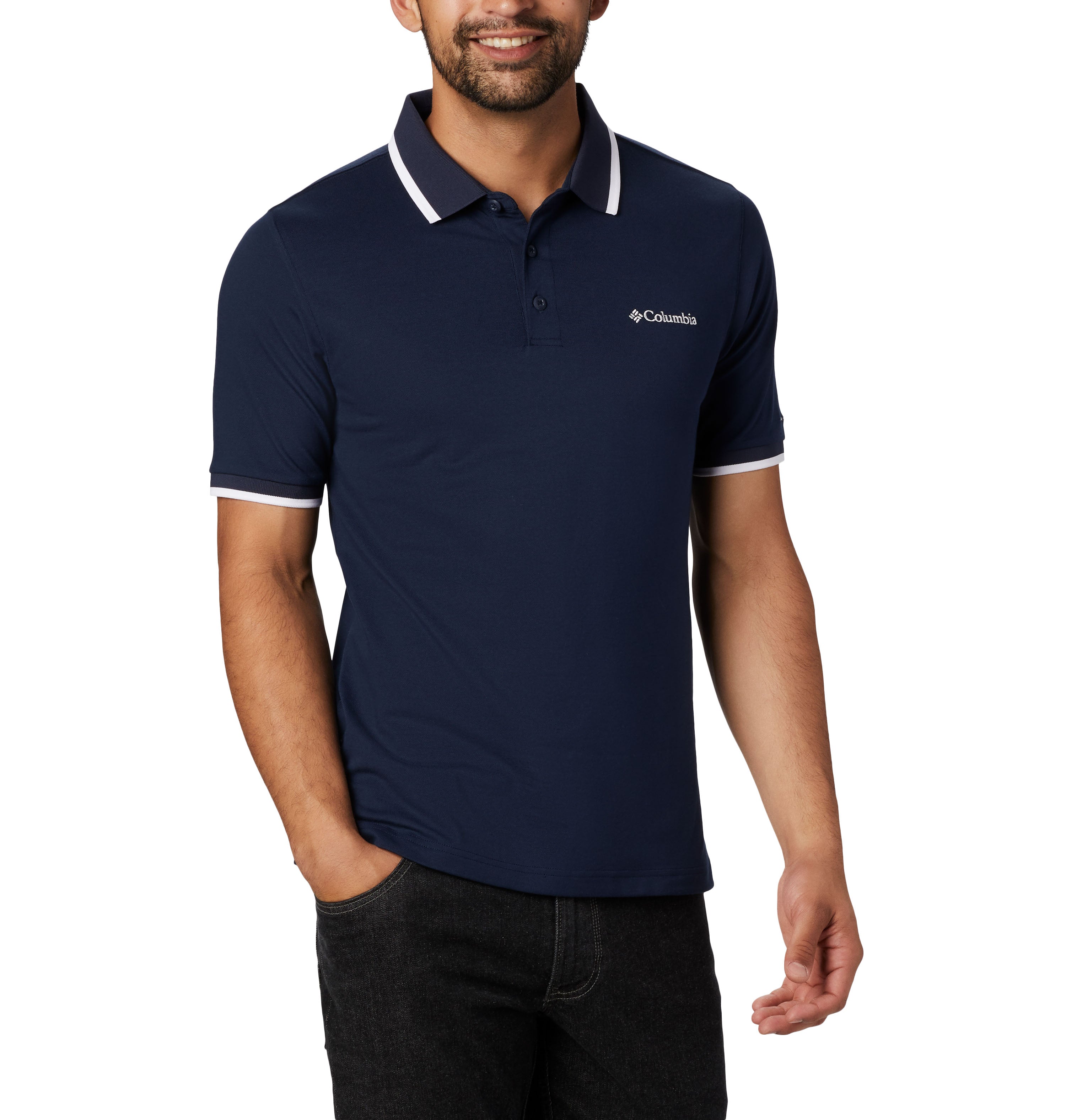 PLAYERA TIPO POLO HOMBRE COLUMBIA | COVE DOME BUTTE SOLID PIQUÉ